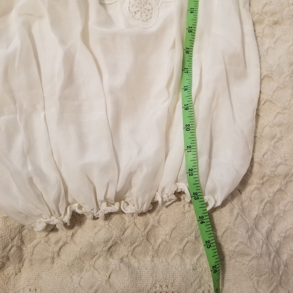 NEW Max Studio White Silk Top - Picture 4 of 6